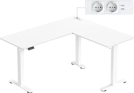 VASAGLE Escritorio Ajustable en Altura, 160 x 140 cm