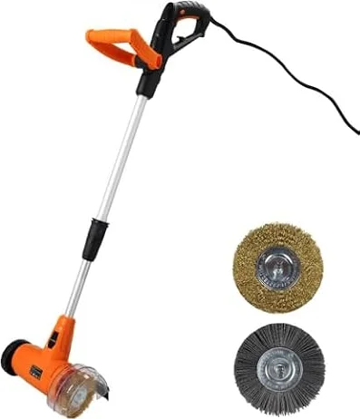 Ark Mat Lazy-Weeder - Cepillo eléctrico para eliminar malas hierbas, bloque de musgo, limpiador de pavimento para patio, 2 kg, 400 W, color naranja