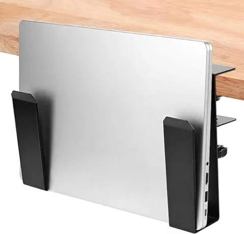 QWORK® Soporte Laptop Ajustable, Organizador Colgante con Pinza en C, para Almacenamiento Lateral en Escritorio y Laptop