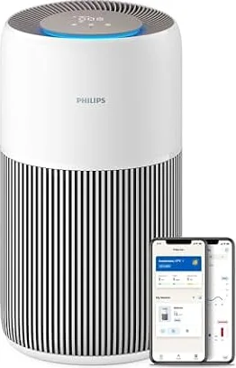 Philips 2200 Purificador de Aire HEPA, 104m², Ultrasilencioso 13dB*, Blanco