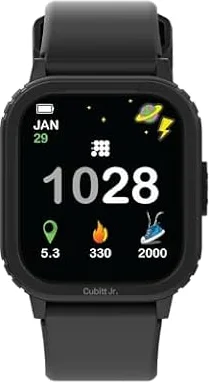 Cubitt Jr Reloj Inteligente Rastreador de fitness para niños y adolescentes, juegos, contador de pasos, monitor de sueño, monitor de frecuencia cardíaca, calculadora, rastreador de actividad, pantalla