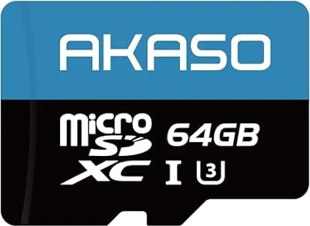 AKASO Tarjeta de Memoria MicroSDXC, U3, 64 GB