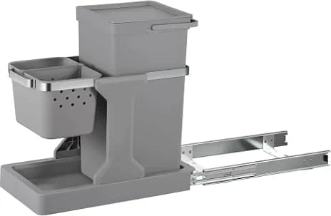 EKO EK9931 Cubo de Basura Reciclaje Cocina 20 L + 4 L Extraíble Gris