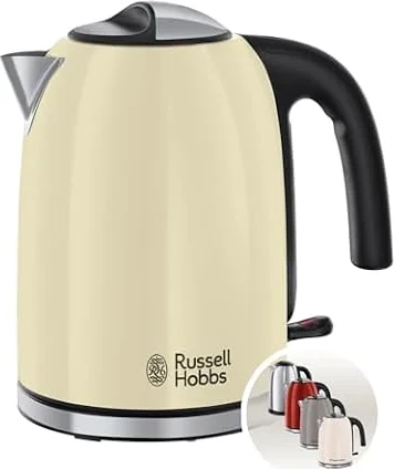 Russell Hobbs 20415-70 Hervidor Classic, Filtro extraíble y lavable, Color Crema, 1.7 l