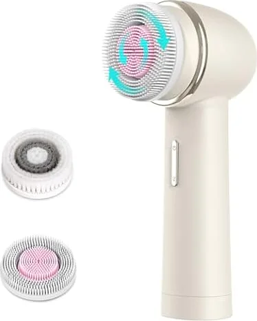 MYCARBON Cepillo Limpiador Facial Eléctrico 2500 mAh Recargable 2 Repuestos