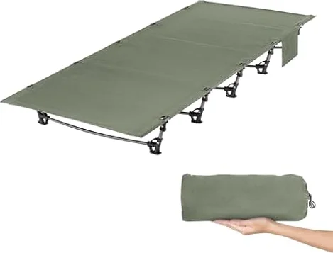 Leogreen Cama Plegable Camping Cama Camping Portátil 192x70x17cm Verde