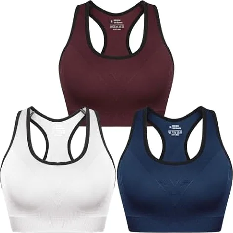 Sykooria Sujetadores Deportivos Mujer Sujetador Deportivo con Espalda de Nadador Top Deportivos Mujer Acolchados Top Corto de Gimnasio de Impacto Medio para Fitness(Azul Marino,XL)