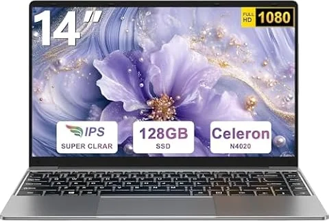 Ordenador Portátil 14 Pulgadas Win 11 con 5G WiFi,6GB RAM 128GB SSD