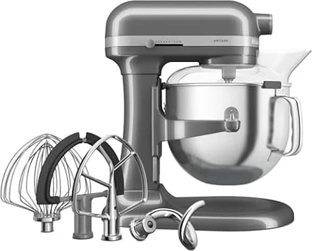 KitchenAid Artisan Robot de Cocina Bol Elevable 6,6L Plata medallón