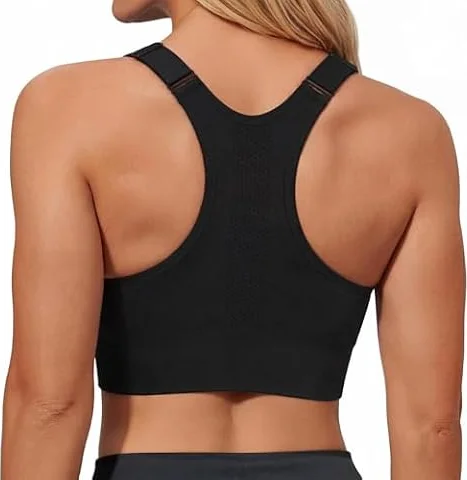 Leversic Sujetador Deportivo Mujer Alta Sujeción Racerback Ajustable S-3XL