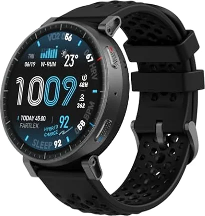 Amazfit Active MAX Reloj Inteligente 48mm, Pantalla AMOLED 1.5", Batería hasta 25 Días, Mapas, NFC, GPS, 170+ Deportes, Resistente al Agua, Ritmo Cardíaco y Sueño, Smartwatch para Android iPhone