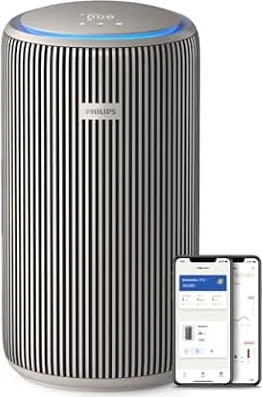 Philips 3200 Purificador de Aire HEPA, 130 m², Ultrasilencioso 15dB*, Gris