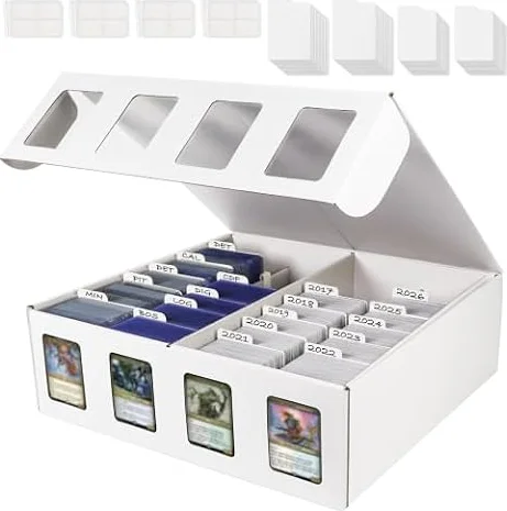AFIING Caja de almacenamiento para tarjetas coleccionables, 1 unidad, 4