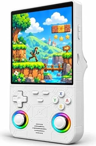 Genzo Consola Portatil Retro R36 Ultra 2026 con 128GB y más de 40.000 Juegos - Juegos de PSP, GameB, PS1, SuperNint, MegaD, NeoG, etc. +30 Emuladores -Pantalla Grande HD IPS de 4 Pulgadas (Blanco)