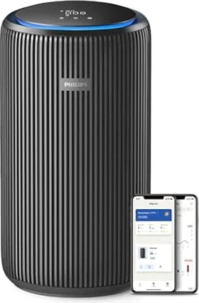 Philips 4200 Purificador de Aire HEPA, 156 m², Ultrasilencioso 15dB*, Negro