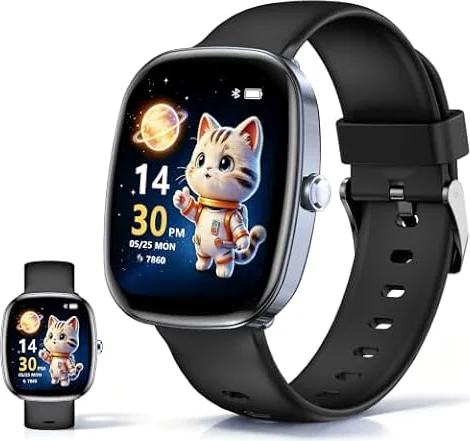 Altusmotus Reloj deportivo para niños y niñas de 4 a 12 años, rastreador de fitness con monitor de sueño de frecuencia cardíaca, podómetro, reloj despertador, impermeable IP67, rastreador de actividad