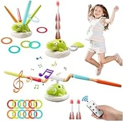 Fuera Juguetes Niños, Salto Musical, Toss Ring Game Toys, Cohete Lanzador