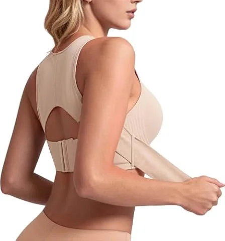 Genérico Sujetador Corrector De Postura para Mujer Cierre Frontal con Soporte De Espalda Ajustable Push Up Bra Sujetadores Deportivos Mujer Seamless Shaperher Completo Sujetador