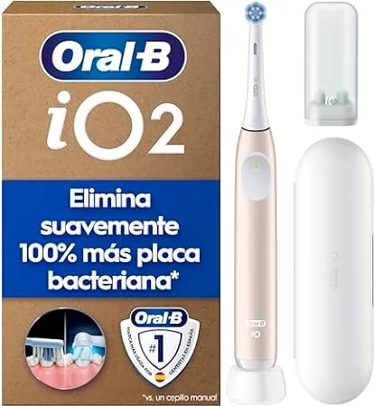 Oral-B iO 2 Cepillo de Dientes Eléctrico con 1 Cabezal, Rosa Suave