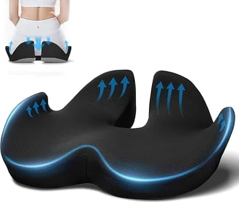 Ajiteogy Cojín Silla Oficina Ergonómico para Ordenador Espuma Viscoelástica