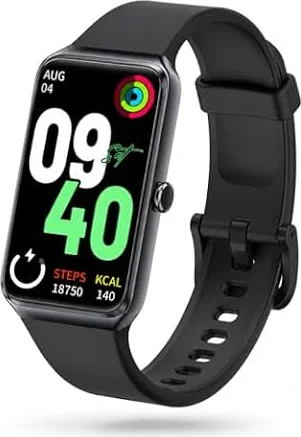Reloj inteligente para mujer y hombre, pantalla de 1,47 pulgadas, rastreador de fitness, reloj inteligente con presión arterial, podómetro, monitor de frecuencia cardíaca, compatible con Android e iOS