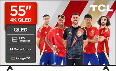 TCL 55T69C 55 Pulgadas QLED 4K HDR10+ Smart TV, Google TV, Dolby Atmos
