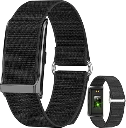 Denash Health Smart Bracelet, Actividades Portátiles Magnéticas y Rastreador de Ejercicios, Pulsera de Rastreador de Fitness con 127 Modos Deportivos para Hombres Mujeres (Negros) (Black)