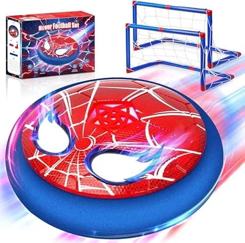 Lubolee Balon Futbol Juguetes Niños 4 5 6 7 8 9 10 Años, Pelota Futbol Niño con Ojos Brillantes & 2* Porterias, Juegos de Balón Fútbol Flotante para Niños-Regalo Ideal para Niños de 3 a 12 Años