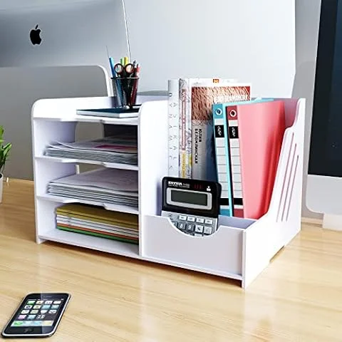 PUNCIA Organizador de Material Escritorio para Oficina Soporte PVC de Papel