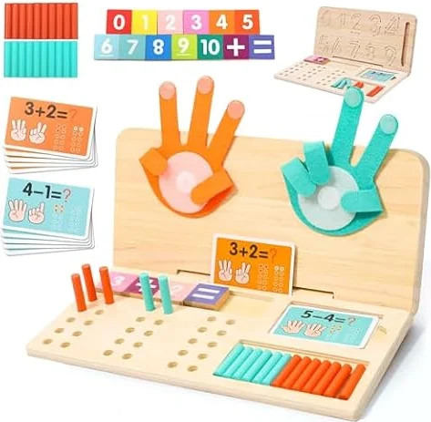 Wdmiya Juguetes Montessori Niños 3 4 5 Años,3 En 1 Juguete Aprender Contar