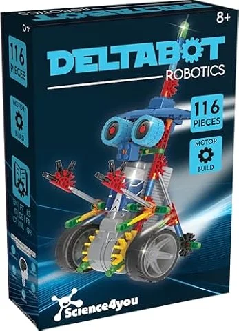 Science4you Robotics Deltabot - Kit Robotica para Niños con 117 Piezas, Construye tu Robot Interactivo, Construcciones, Robot para Montar, Juegos, Juguetes y Regalos para Niños 6 7 8 9 10-14 Años