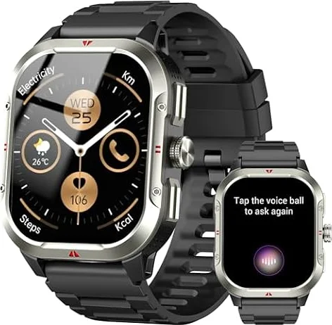 Jugeman Reloj Inteligente Hombre con GPS, 2.06'' Smartwatch,Fitness Tracker