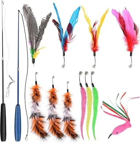 GOLDGE Juguetes para Gatos 13Pcs, Juguete Gato Interactivo, Cosas para Gato